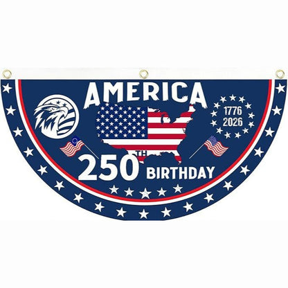 🎉 America 250th Birthday Semicircular Flag Banner 🎉