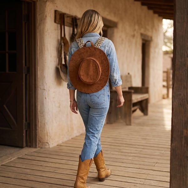 🔥🤠Western Cowgirl Hat Backpack👜