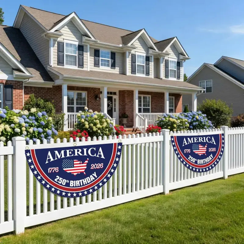 🎉 America 250th Birthday Semicircular Flag Banner 🎉