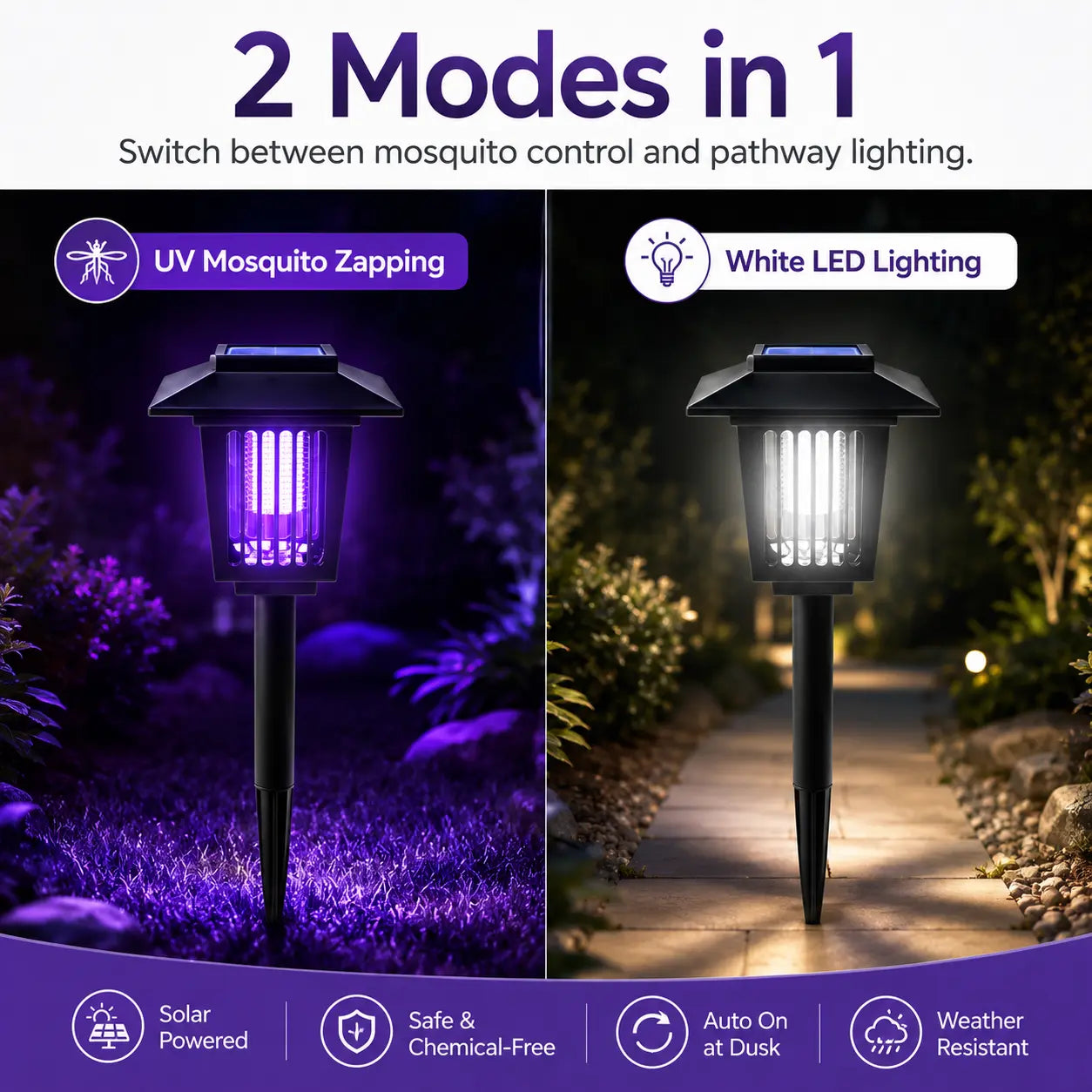 ☀️ Solar Mosquito Zapper Light 🦟