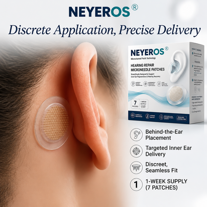 NEYEROS® HEARING REPAIR MICRONEEDLE PATCHES ✅ Targets Hearing Loss, Tinnitus, Ear Infections, Balance Disorders, and Age-Related Ear Degeneration.