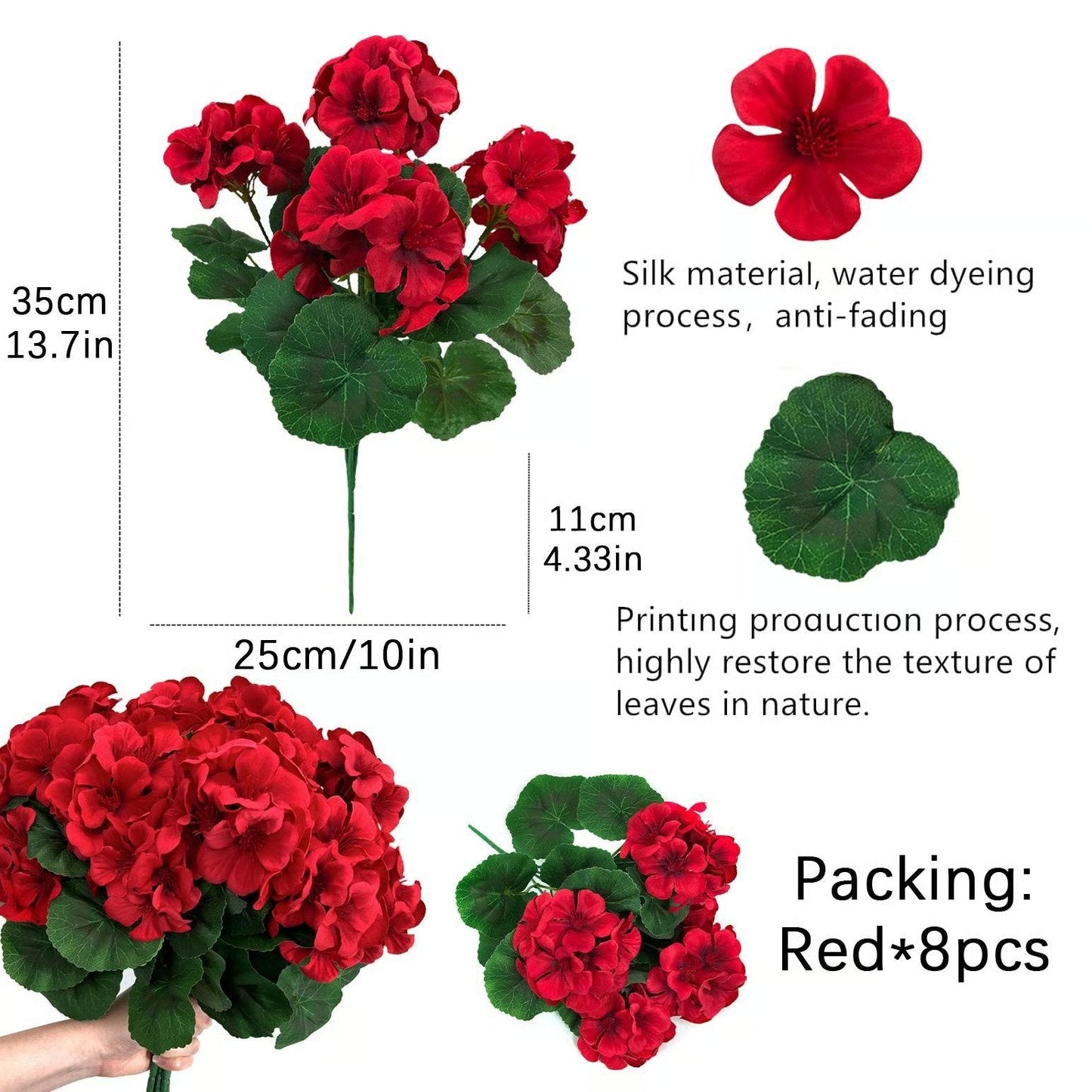 💥LAST DAY 50%OFF 🌷Outdoor Artificial Flowers UV Resistant Garden Plants Faux Flowers For Home Kitchen Table Centerpieces Patio Decor