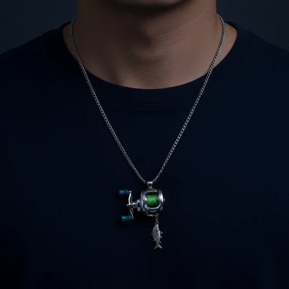 Mini Fishing Reel Necklace
