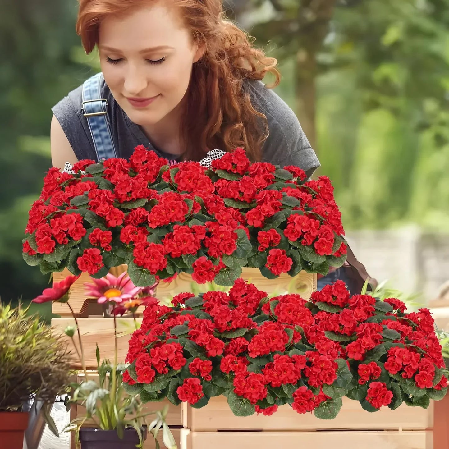 💥LAST DAY 50%OFF 🌷Outdoor Artificial Flowers UV Resistant Garden Plants Faux Flowers For Home Kitchen Table Centerpieces Patio Decor