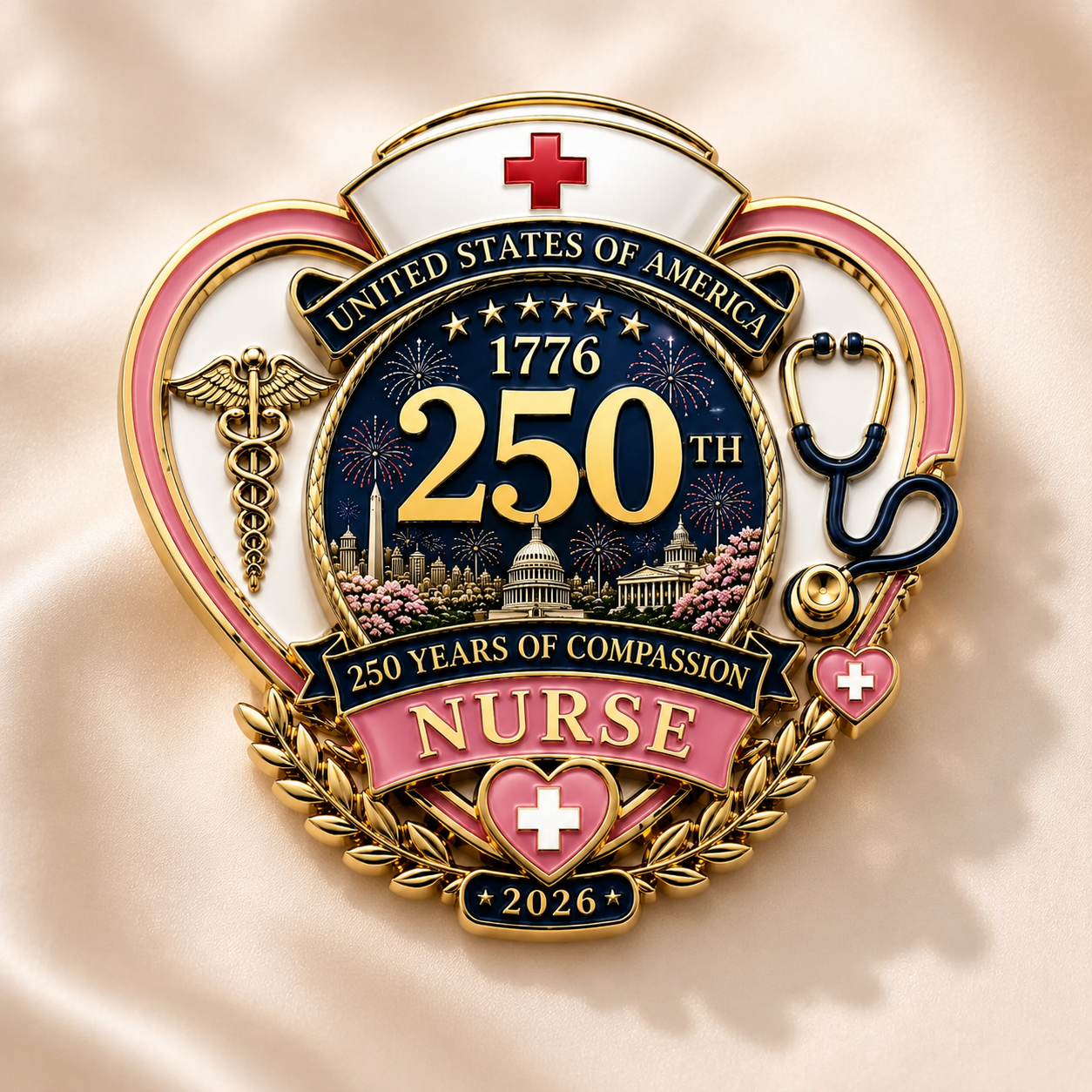 🎁 Healthcare workers will definitely find this useful!👩‍⚕️250th Anniversary Nurse Pin