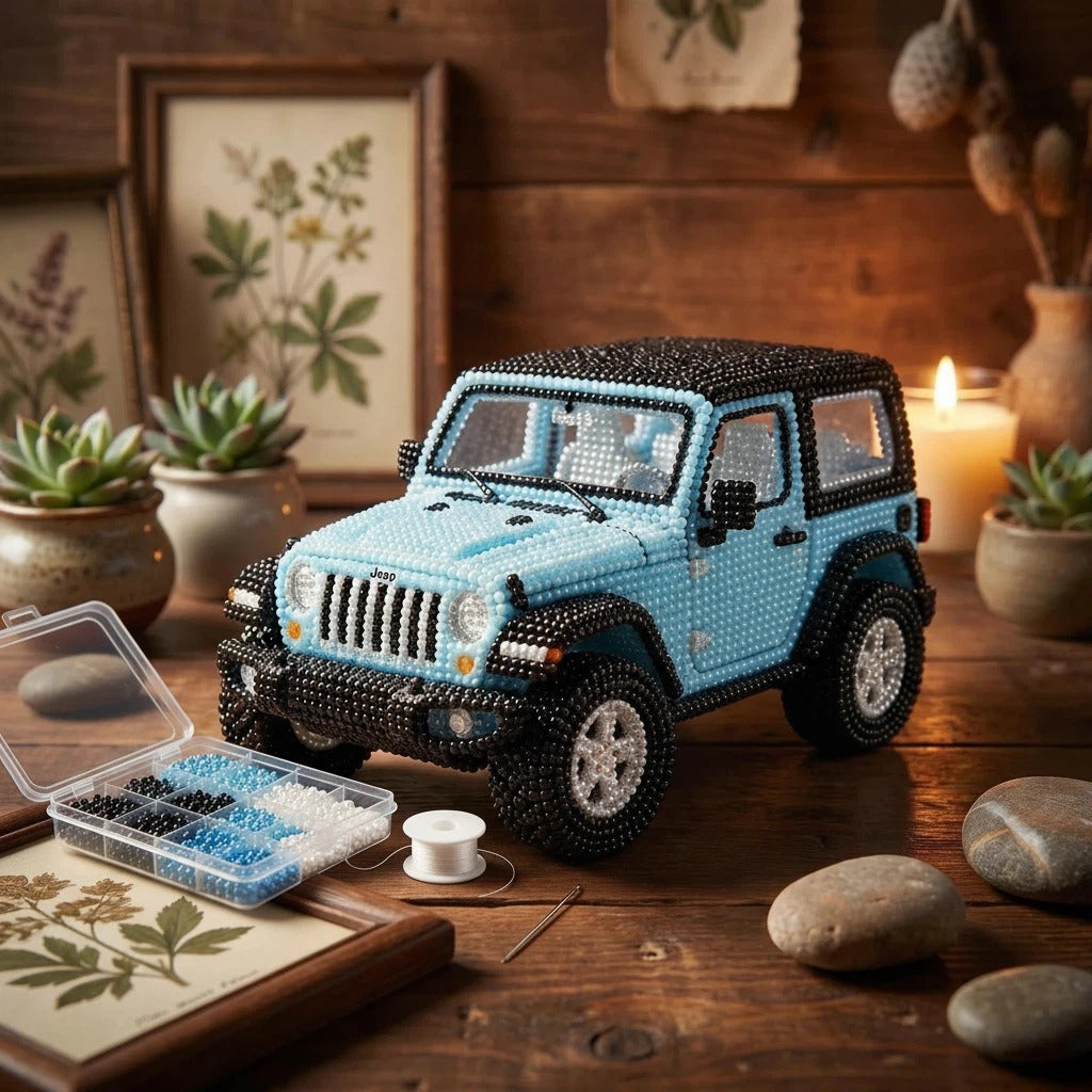 🚙 3D Beaded   DIY  Car Craft Kit