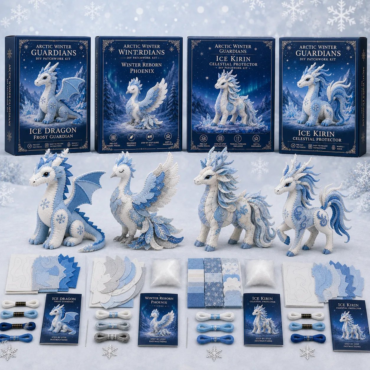 ❄️Arctic Winter Guardians DIY Patchwork Kit 🔥