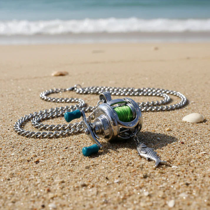 Mini Fishing Reel Necklace