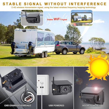 Magnetic, Wireless Wi-Fi, Solar-Powered Car Camera
