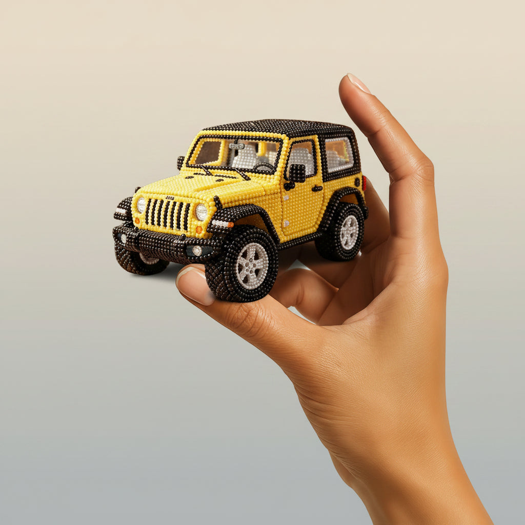 🚙 3D Beaded   DIY  Car Craft Kit